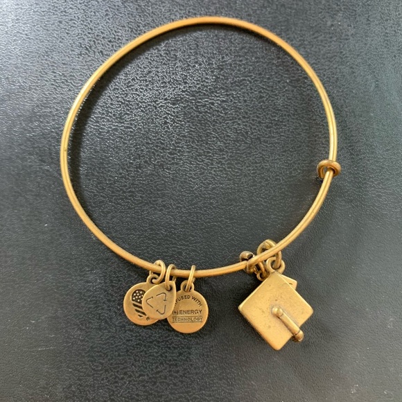 Graduation Cap Gold Bangle | Grad Alex and Ani - Picture 1 of 4